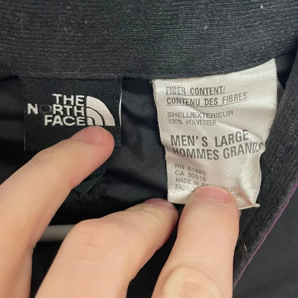 The North Face Jacket Purple Black Windbreaker Mens Size Large Zip Up